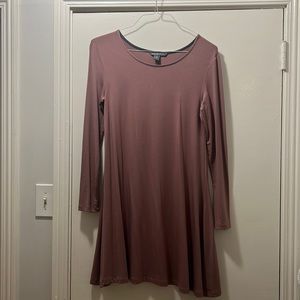 Poly/cotton blend plum colored dress